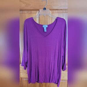 Women's Size 1X Glitterscape Fuschia Blouse